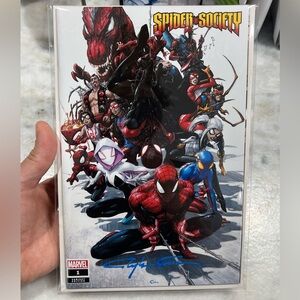 Clayton Crain Signed w/COA Spider-Society No.1 Trade Classic Signed